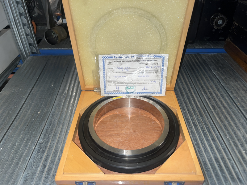 Master setting ring 140,000 specific dimension 140,001 observed dimension 0-7199