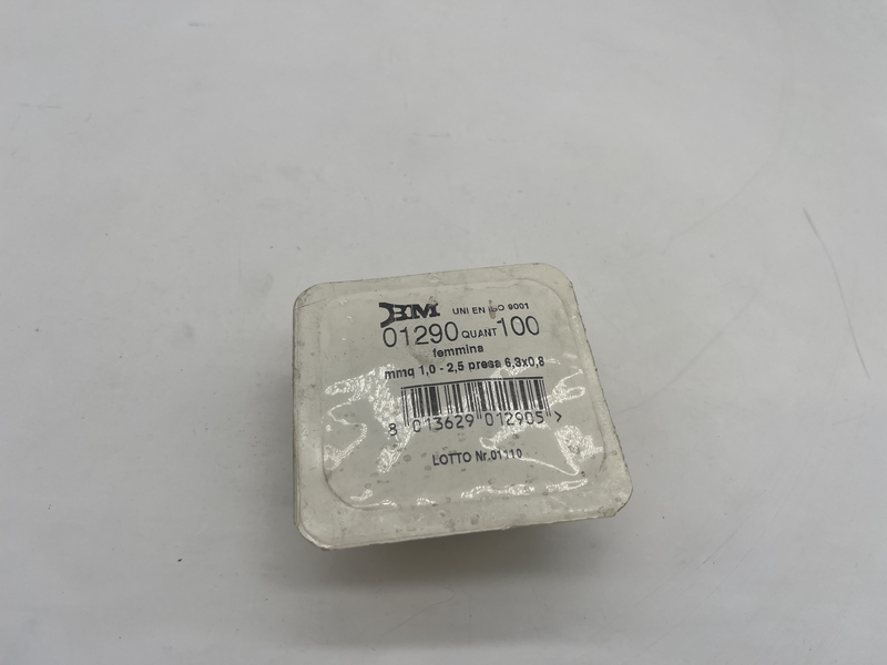 Connettore: piatto; 6,3mm; 0,8mm; femmina confezione da 100 pezzi 01290