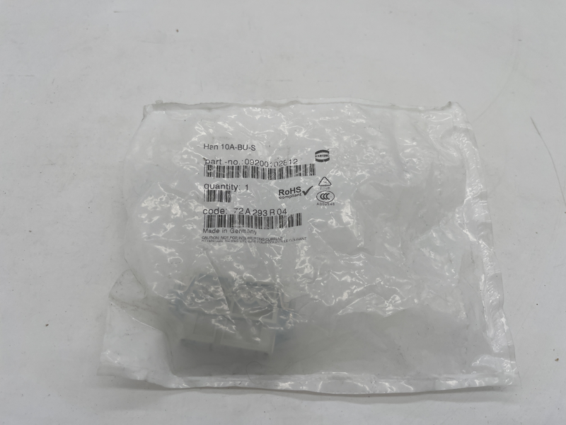 Connettori di alimentazione heavy duty HAN A 10P F SCREW SCREW TERMINATION 09200102812
