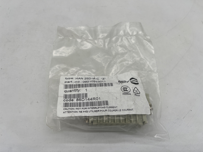 Connettori di alimentazione heavy duty 25P M 09210253011