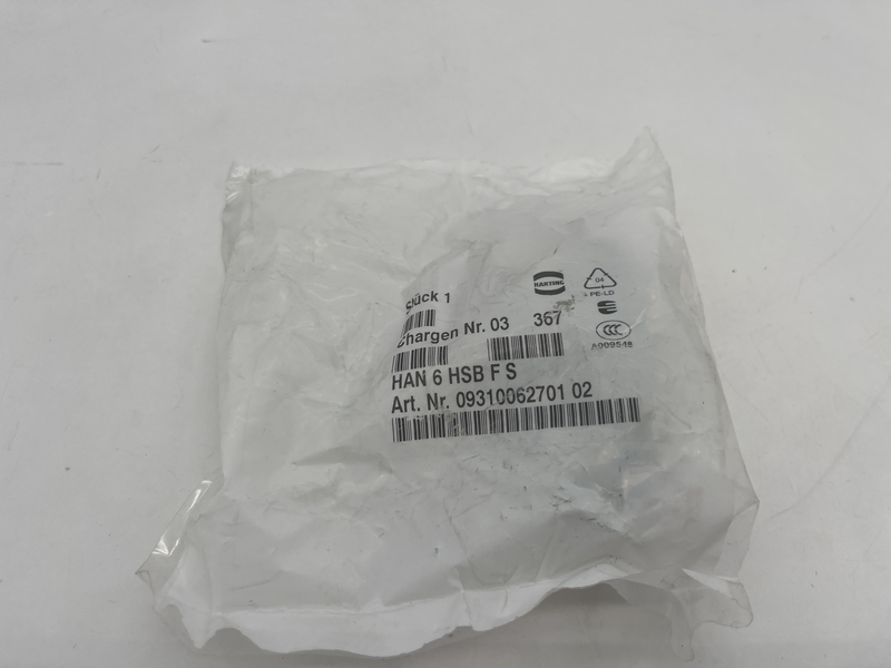 Connettori di alimentazione heavy duty HAN E 6P MALE SCREW SCREW TERMINATION 09310062701