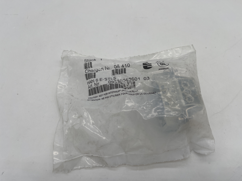 Connettori di alimentazione heavy duty HAN E 6P MALE SCREW SCREW TERMINATION 09330062601