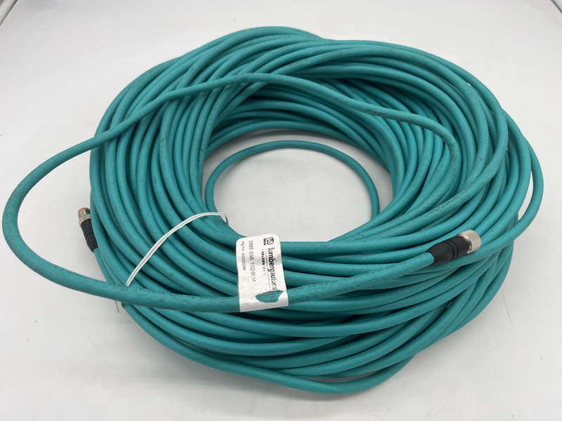 etherMATE - Industrial Ethernet double-ended cord set, high-flex, male, M12 to female M12 straight, 4-pair, 24 AWG, PVC cable 0985 656 102/50m