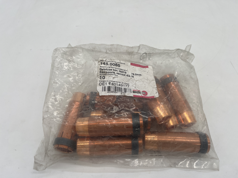 ugello-Torcia a Gas per saldatura, forma conica, 16 x 24 mm, diametro: 76 mm, confezione da 10 pezzi 145.0085