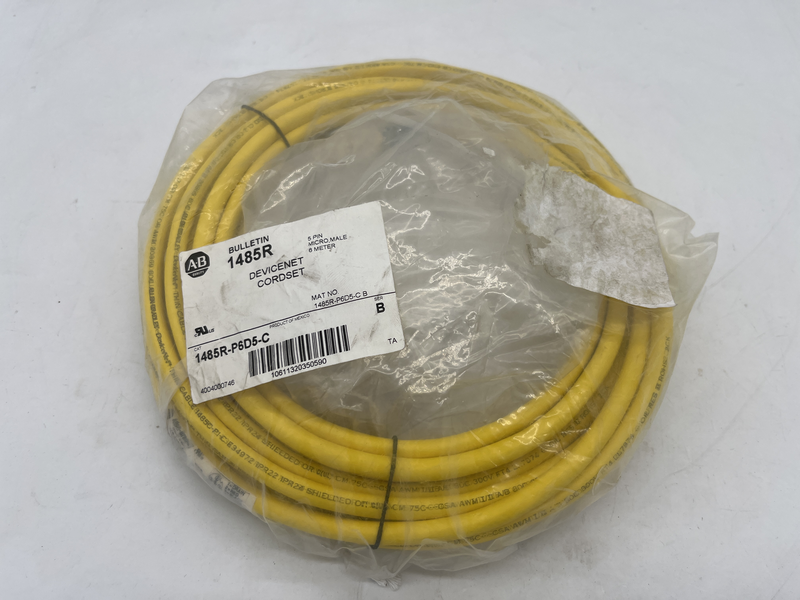 Devicenet cordset 5 pin micro male 6 metri 1485r-p6d5-c