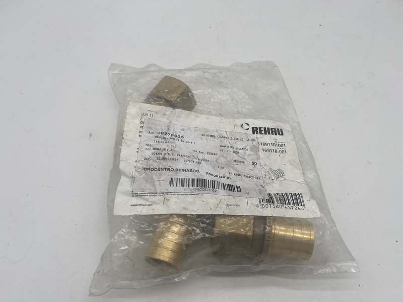 Raccordo in ottone confezione da 3 pezzi 169110-001