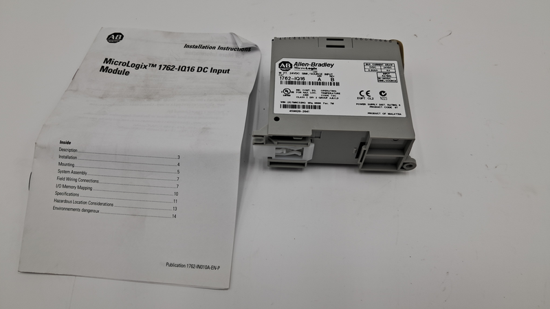 16 PT 24VDC SINK / SOURCE INPUT 1762-IQ16