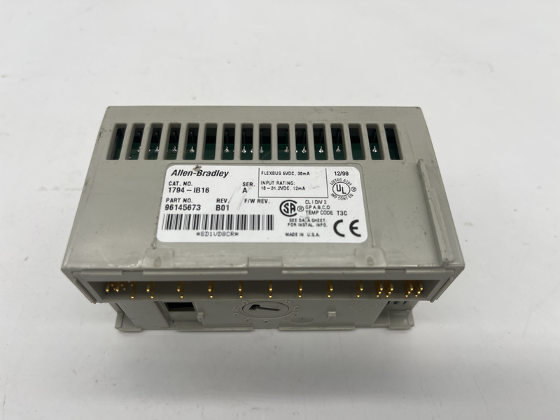 INPUT MODULE Input: 10-31.2 VDC, 12 mA 1794-IB16 SER.A