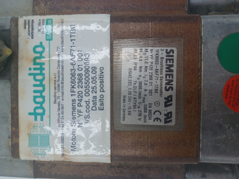Refurbished 3~ Brushless Servomotor 1FK6063-6AF71-1TB0
