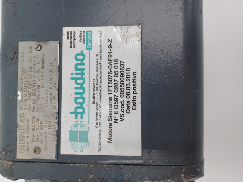 Refurbished 3~ Permanent-Magnet-Motor 1FT5076-0AF91-9-Z