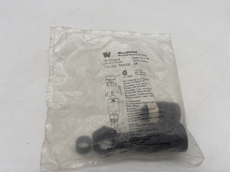 CONNETTORE 7/8\'' MINI-CHANGE ® A CABLARE FORMA A, FEMMINA DIRITTO, 3 POLI 1a3000-34