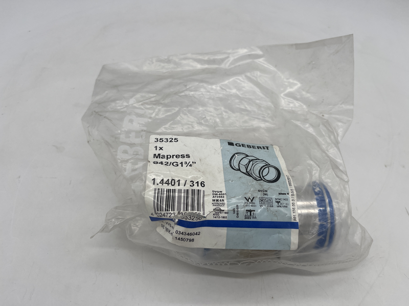 Bocchettone in acciaio inox d:42 g 1 3/4” 35325