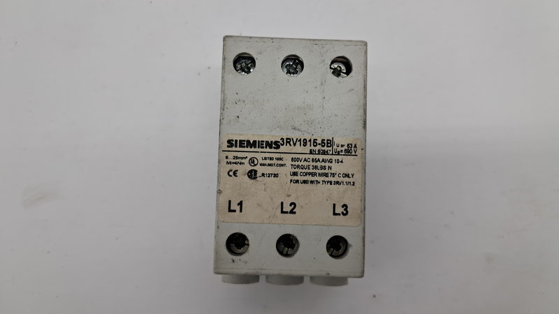 Siemens Morsetto di alimentazione trifase per sbarre trifase 3RV1915-5B