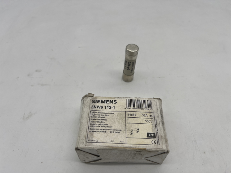 Fusibile di bassa tensione 14x51 32a 500v confezione da 10 pezzi 3nw6 112-1