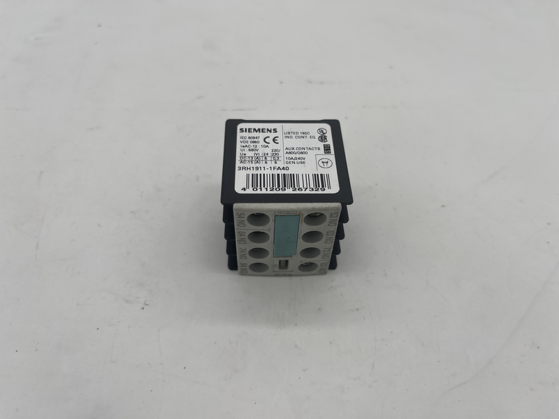 Contatto ausiliario Siemens, 4 contatti, 4NO, montaggio a innesto 3rh1911-1fa40