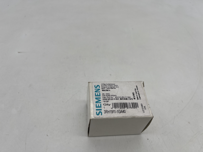 Auxiliary switch block 3rh1911-1ga40