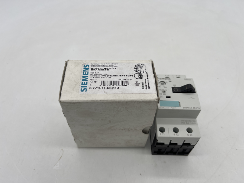 Interruttore automatico Corrente nominale massima di 100 A (45 kW a 400 V c.a.) Tensione nominale d\'esercizio: 690 V A prova di cortocircuito fino a 50 kA a 400 V c.a 3rv1011-0ea10