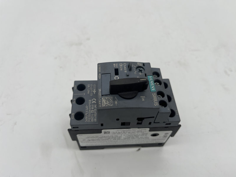 Interruttore automatico Taglia S00 per protezione motore Classe 10 A-release 1.1...1.6 A N-release 21 A Morsetto a vite 3rv2011-1aa10