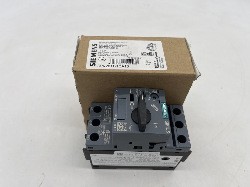 Interruttore automatico del motore Siemens, protezione S00, 690 V, 1,8 → 2,5 A SIRIUS 3RV 3rv2011-1ca10