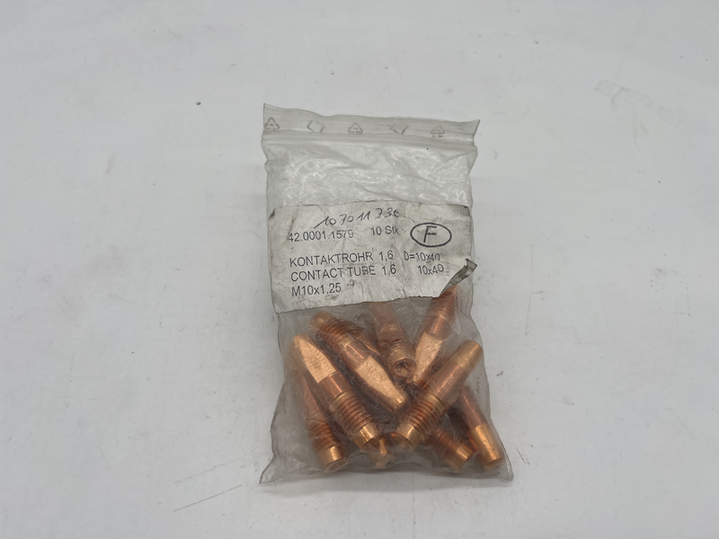 punte guida filo M10x40 CuCrZr Ø 1,6 mmPer torcia saldatura Mig mod. AL4000 - AW5000 42.0001.1579