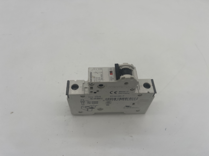 Miniature circuit breaker 230/400 V 6kA, 1-pole, C, 20 A, D=70 mm 5SY6120-7