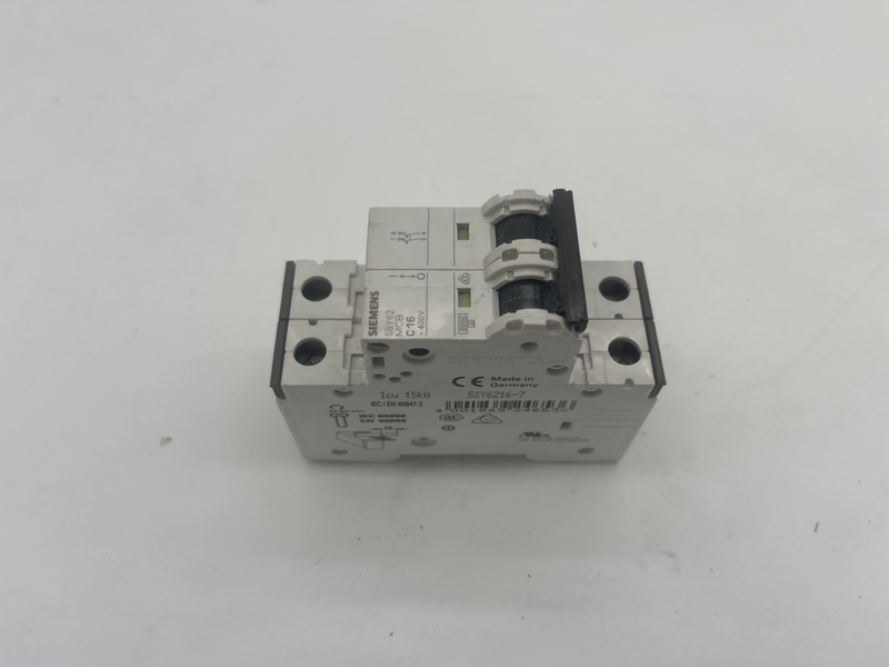 Interruttore magnetotermico Siemens, 2P 16A 6 kA, Tipo C 5sy6216-7