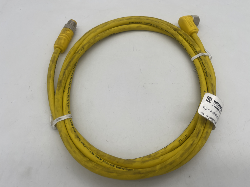 Sensor/Actuator Double-Ended Cordset: Male straight A-coded yellow M12 Standard connector to female angled A-coded yellow 600002588