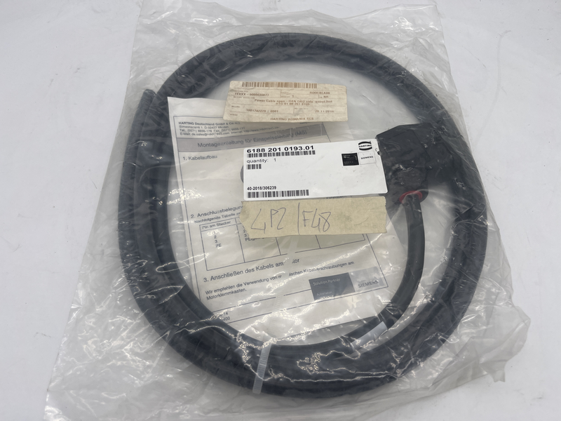 Power cable open hanq4/2 side 3 metri 6188 201 0193.01