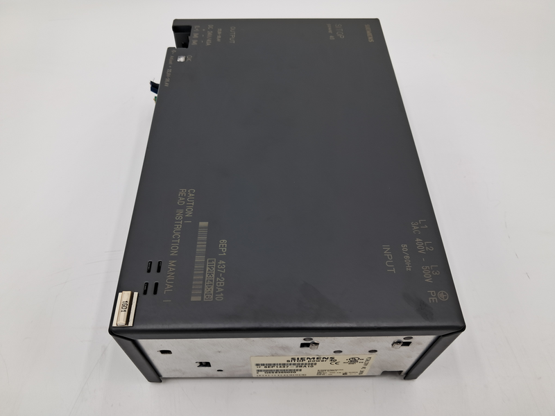 SITOP power 40 STROMVERSORGUNG POWER SUPPLY input: 3AC 400-500V max 1,9A 50/60Hz Output: 24V DC / 40A 6EP-1437-2BA10