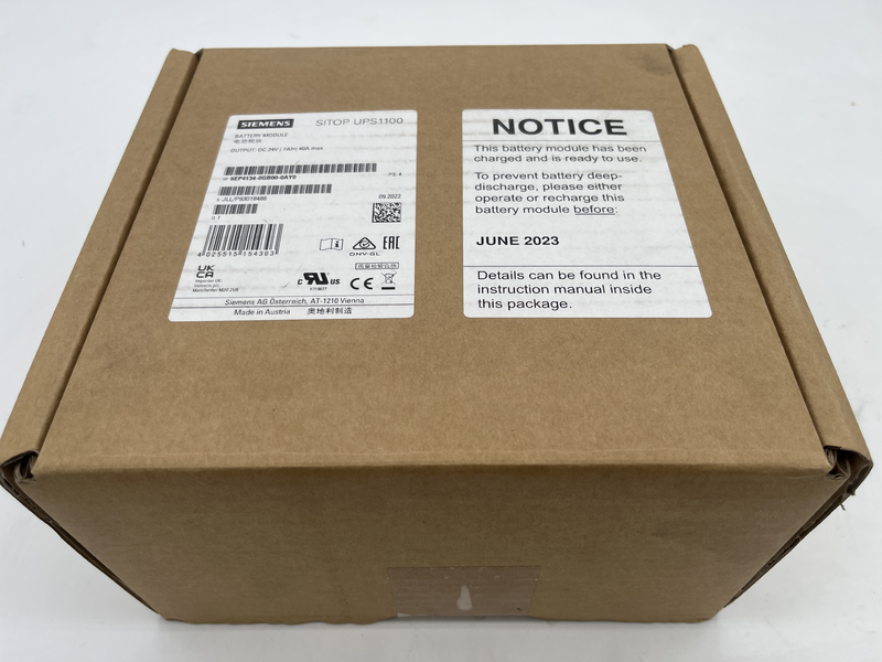 Power supply Sitop ups1100 battery module out:dc24v 7 ah 40a max 6ep4134-0gb00-0ay0