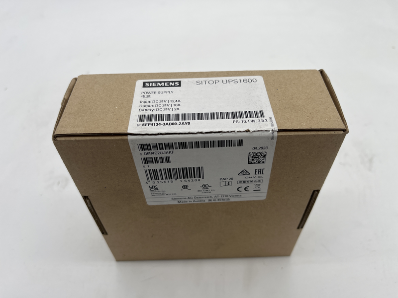 Power supply Sitop ups1600 in:dc24v/12,4a out:dv24v 10a battery dc24v 2a 6ep4134-3ab00-2ay0