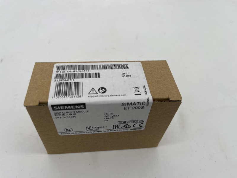 Digital input module 4/8 f-di dc 24v 6es7138-4fa05-0ab0