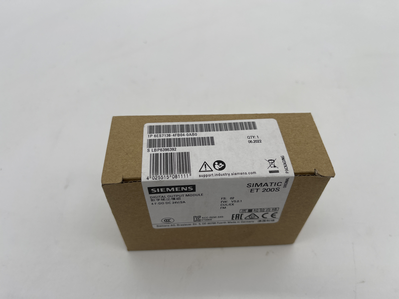 Digital output module 4-F-do 24v/2a Simatic et200s 6es7138-4fb04-0ab0