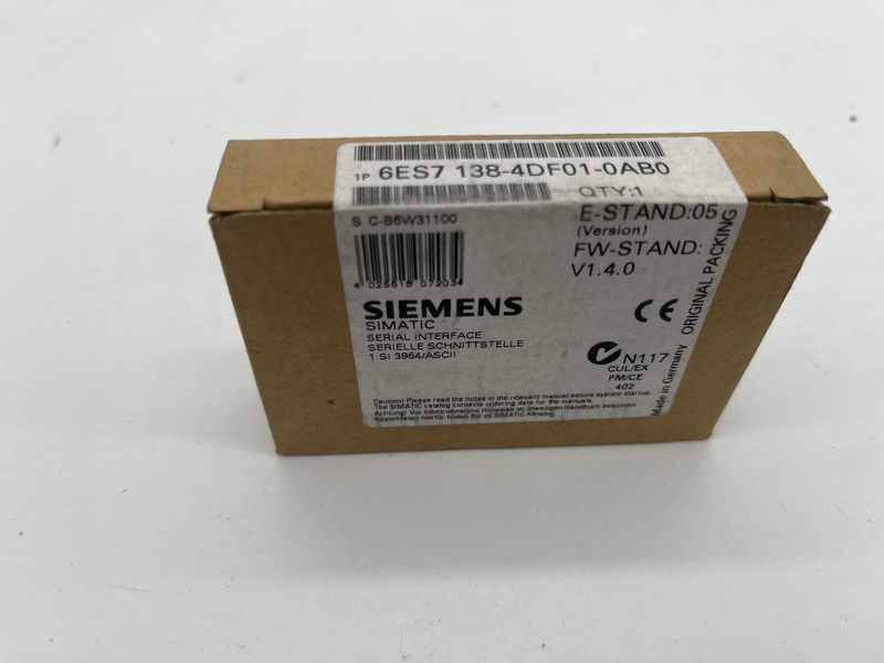 Serial interface 1si 3964-ascii 6es7 138-4df01