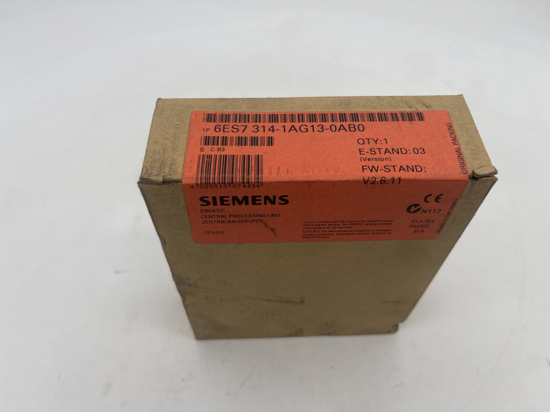 Central processing unit 6es7 314-1ag13-0ab0