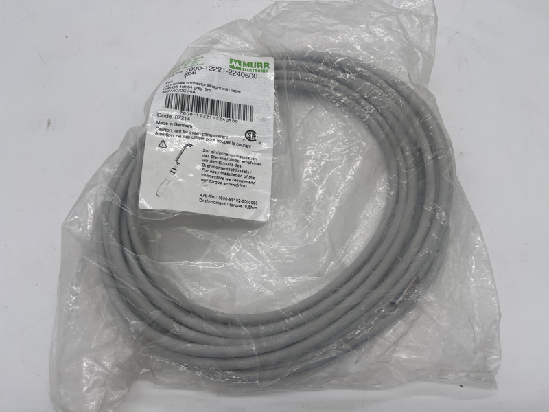 M12 female connector straight 7000-12221-2240500