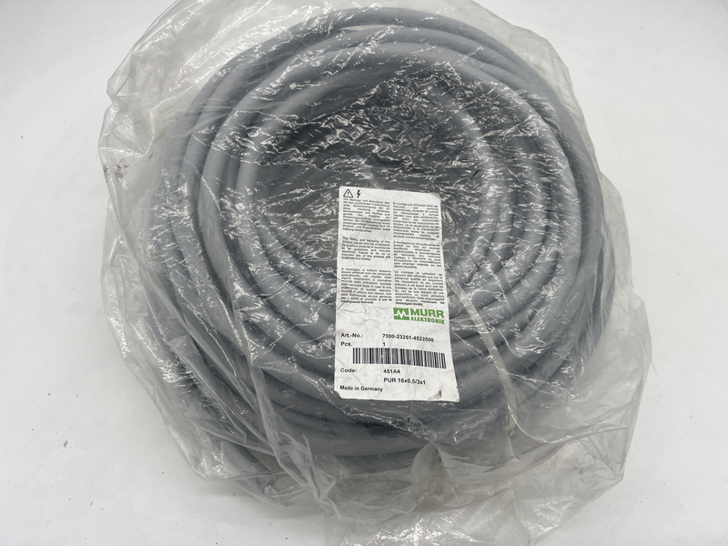 M23 female 0^ PUR 16x0.5+3x1.0 gy UL/CSA+drag ch. 25m 7000-23251-4522500