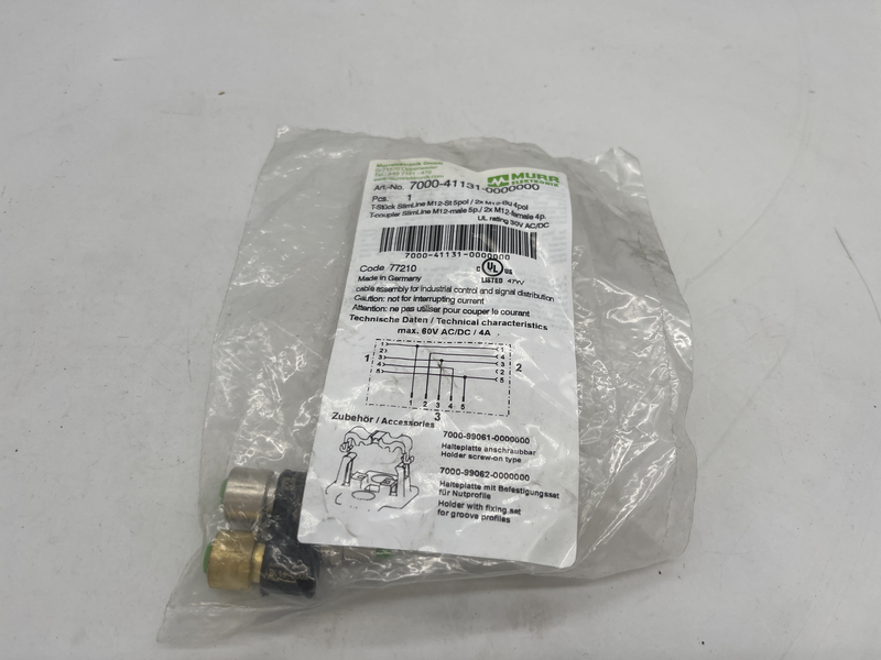T stuck slimline m12-st 5 poli 2xm12-bu 4 poli 7000-41132-0000000