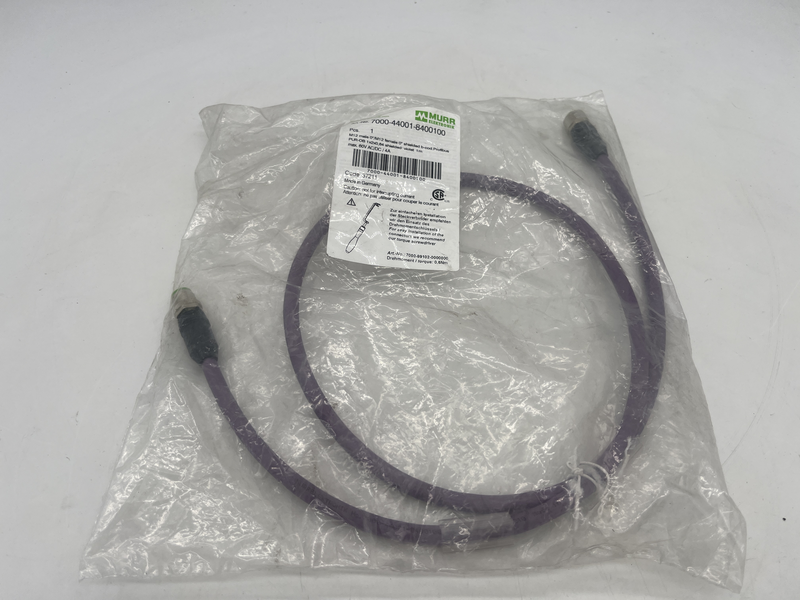 M12 male 0^/m12 female 0^ shielded b.cod profibus pur-ob 1x2x0,64 shielded violet 1 metro 7000-44001-8400100