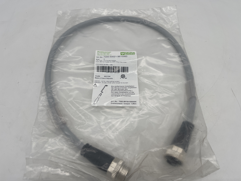 7/8” male 7/8” female straight pur-jbz 5x1,5 grey ul,csa+drag chain 0,6 metri 230v 400v ac/dc 12a 7000-50021-9610060