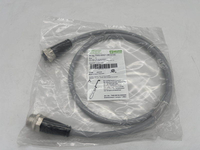 7/8” male 7/8” female straight pur-jbz 5x1,5 grey ul,csa+drag chain 1 metri 230v/400v ac/dc 12a 7000-50021-9610100