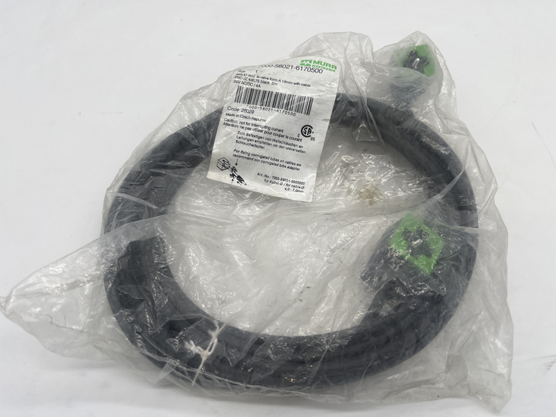 MSUD DOUBLE VALVE FORM A 18 MM WITH CABLE PVC-JZ 4X075 BLACK 5 MT 7000-58021-6170500