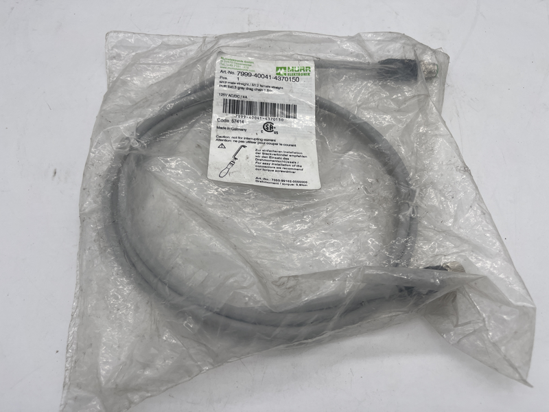 M12 male straight m12 female straight 5x0,5 1 metro 7999-40041-4370150
