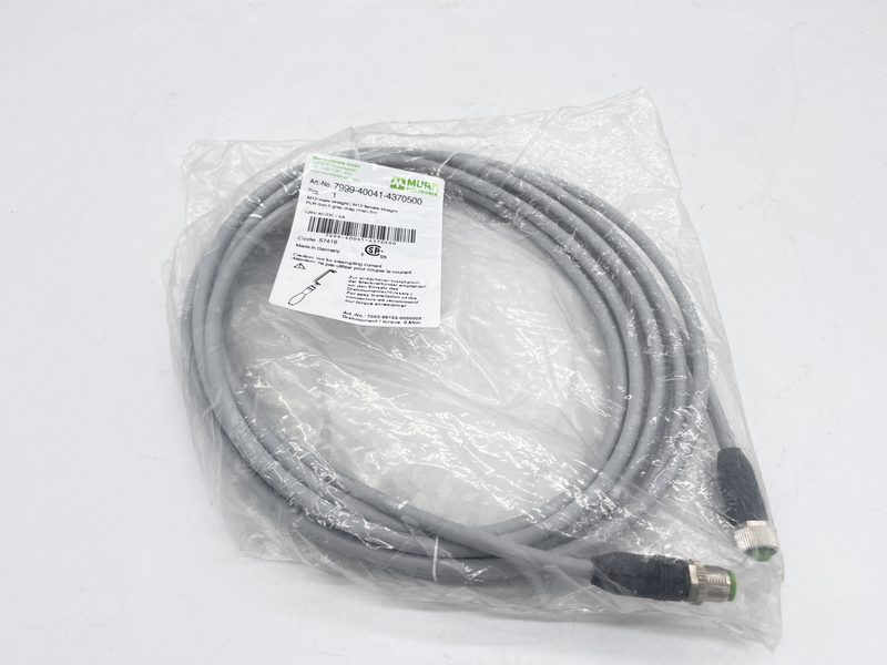 Cavo m12 male straight /m12 female straight pur 5x0,5  5 metri 7999-40041-4370500