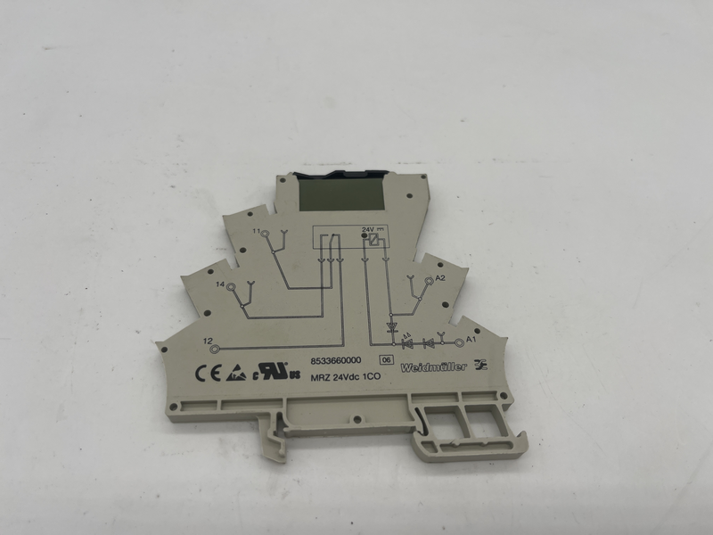 MICROSERIES, Modulo a relè, Numero di contatti: 1, Contatto di scambio AgNi, Tensione nominale: 24 V DC ±20 %, Corrente permanente: 6 A 8533660000