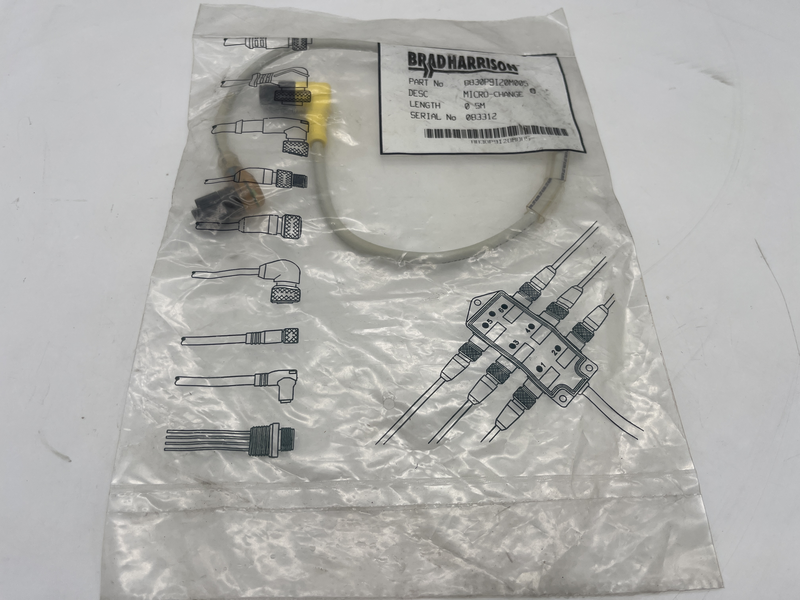 Cavo 0,5 metri femmina m12 90^ 5 poli maschio m12 90^ 5 poli 8830p9i20m005