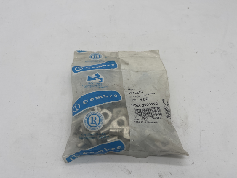 Capicorda confezione da 100 pezzi 4-6 smmq 12-10 awg A1-m6