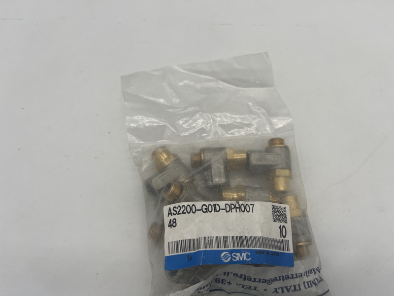 Valvola unidirezionale pilota, Modello con corpo metallico, G.1/8 confezione da 10 pezzi AS2200-G01D-DPH007