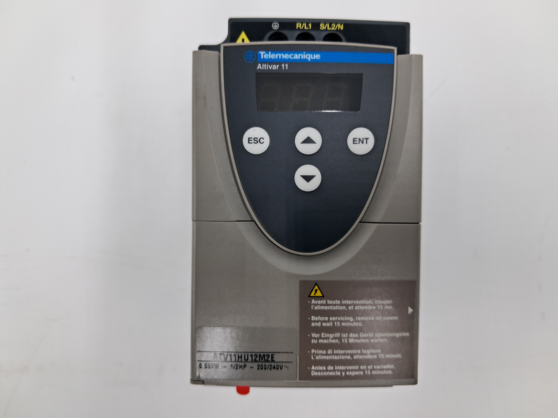 AC speed drive 0,55kW - 1/2 HP - 200/240V ~- 50/60Hz V1.2 IE21 ATV11HU12N2EAA