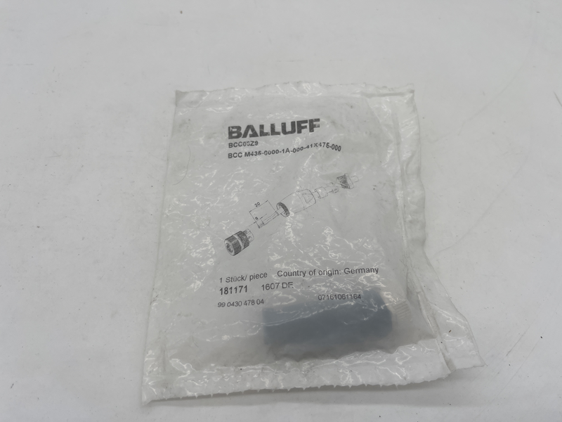 TERMINALE A VITE, CONNETTORE 01, TIPO=M12X1 Bcc m435-0000-1a-000-41x475-000